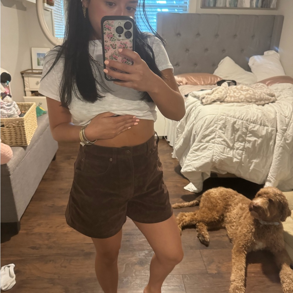 NWT Free people Brown Suede Shorts